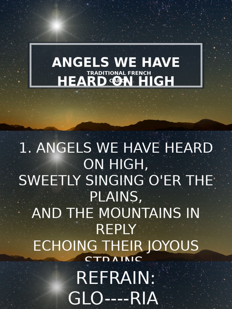"Angels We Have Heard on High Lyrics" | PDF