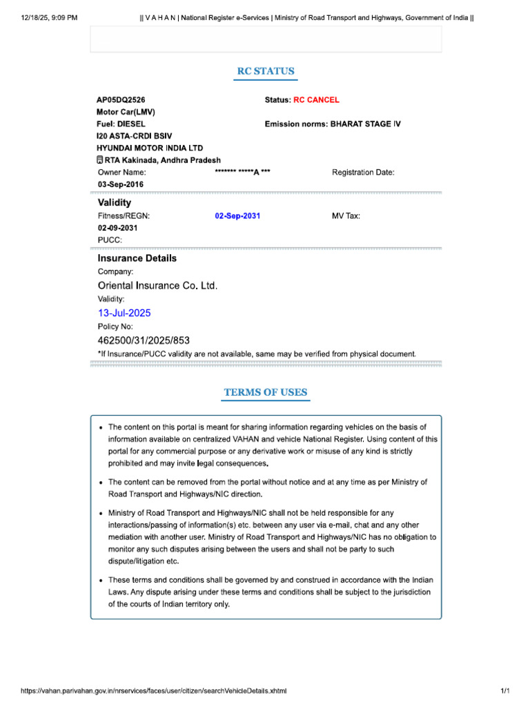 RC Status Ap05dq2526 | PDF