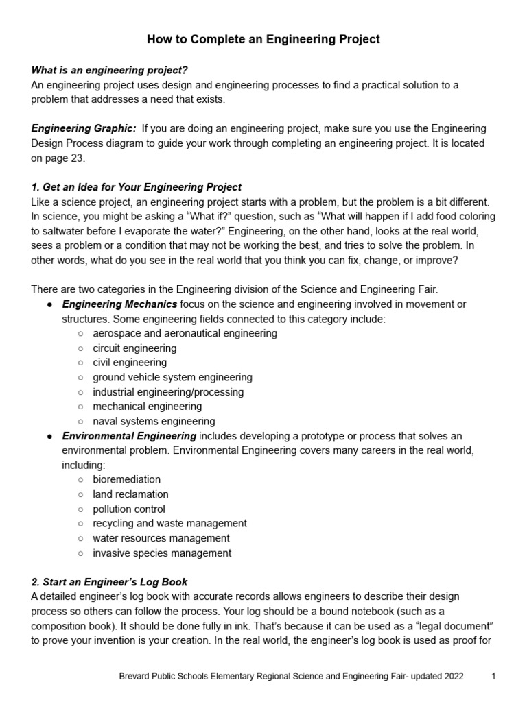 Complete Your Engineering Project Guide | PDF