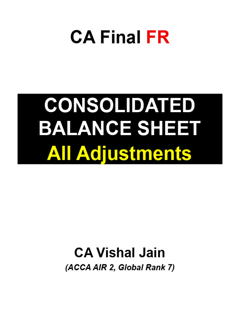 Consolidated Balance Sheet | PDF | Goodwill (Accounting) | Balance Sheet