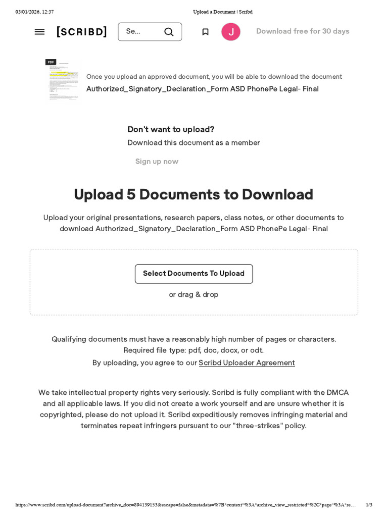 Upload Authorized Signatory Form | PDF | Scribd