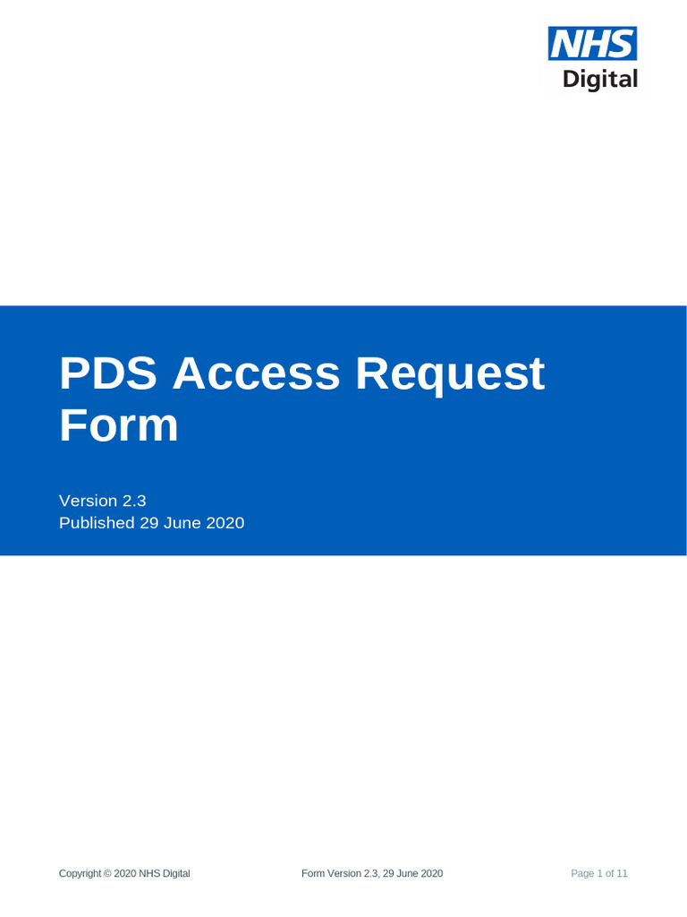 PDS Access Request Form Guide | PDF | Use Case
