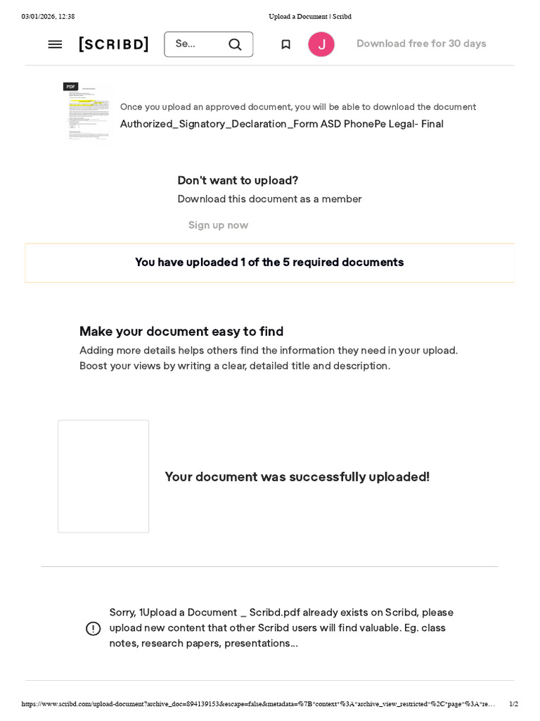 PhonePe Authorized Signatory Form | PDF | Scribd