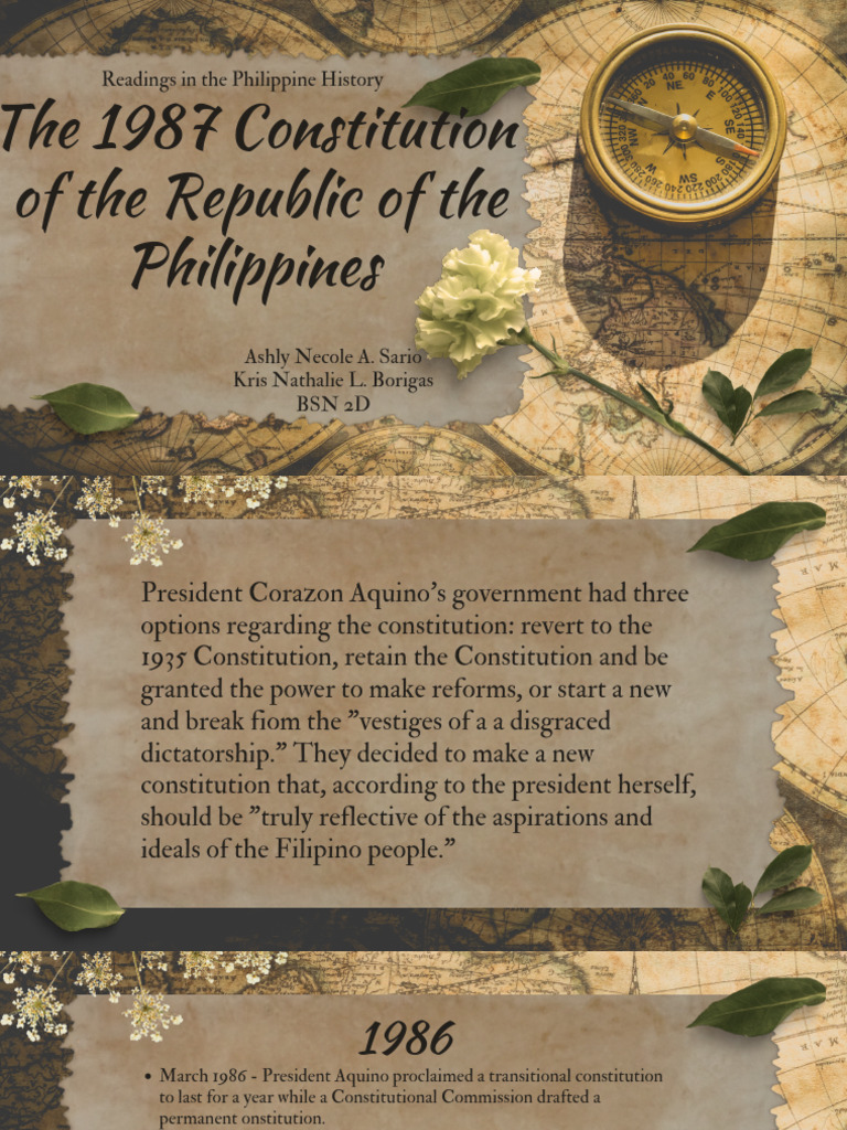 Overview of the 1987 Philippine Constitution | PDF | Constitutional ...