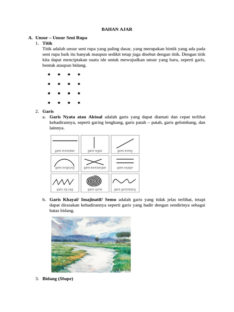 Unsur dan Prinsip Seni Rupa Dasar | PDF
