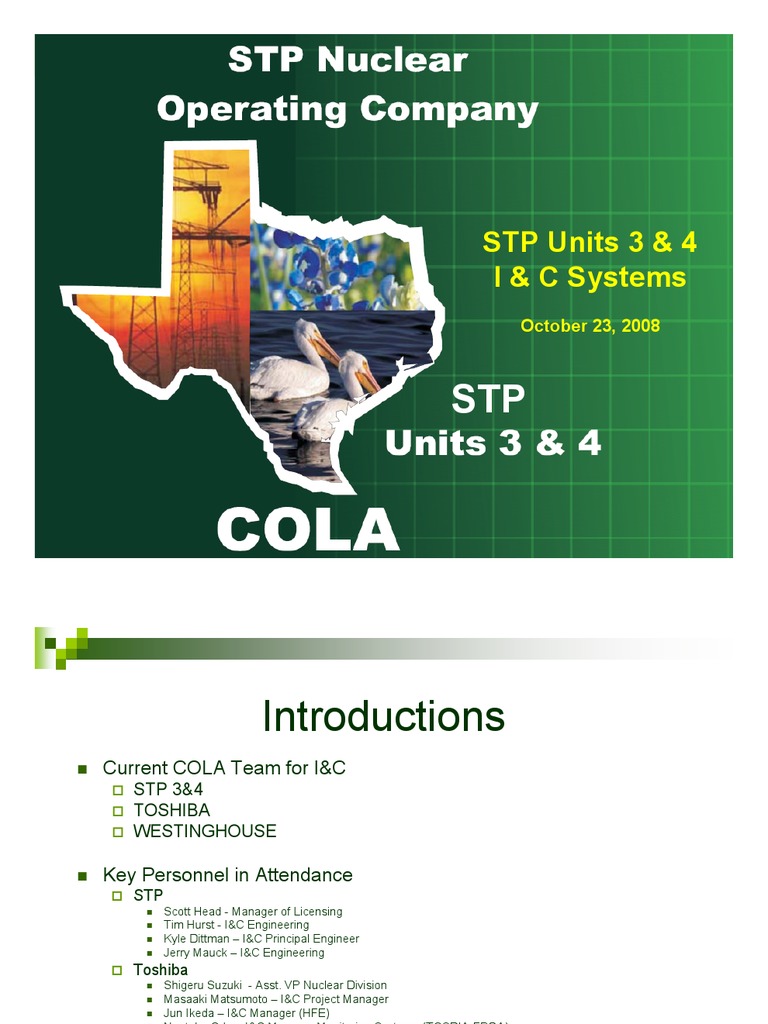 STP Units 3 & 4 I&C Systems Overview | PDF | Instrumentation | Computer ...