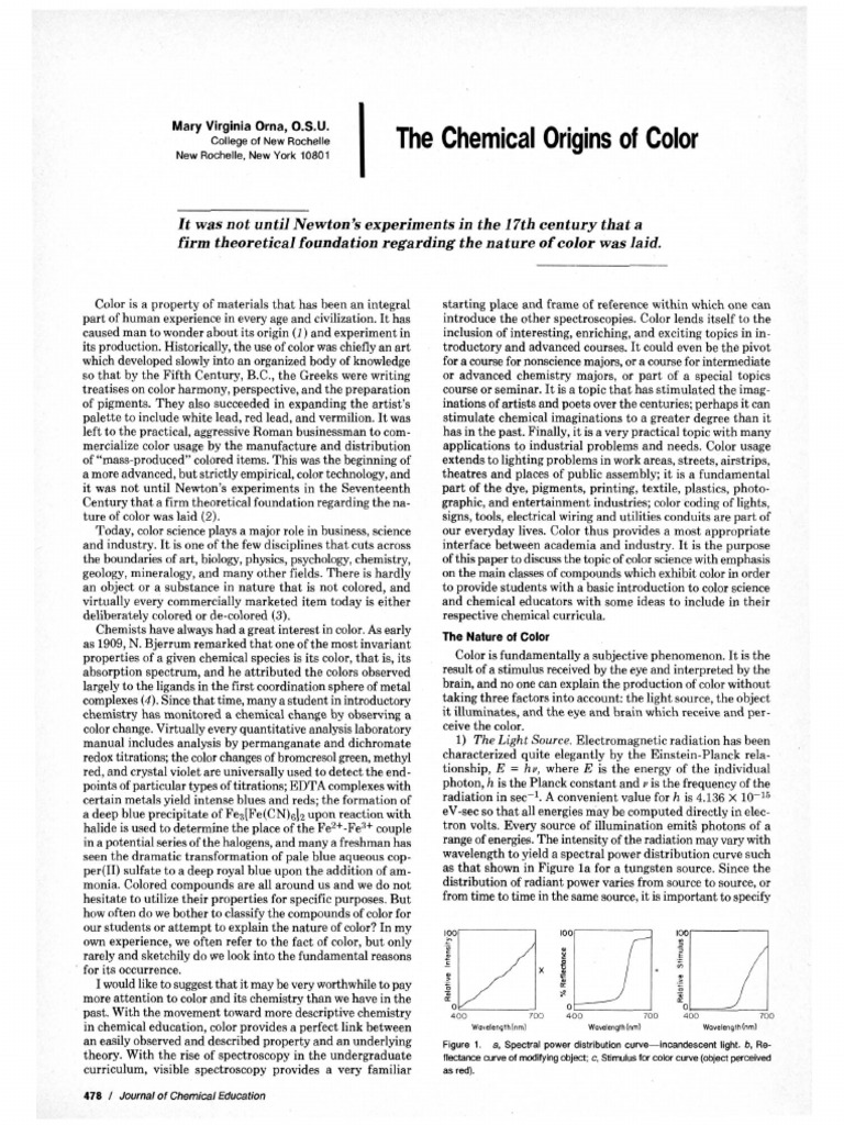 The Chemistry of Color Explained | PDF | Molecular Orbital | Color