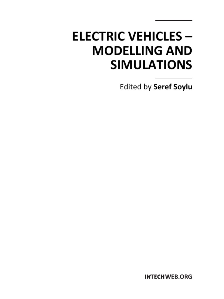 Electric Vehicles Modelling and Simulations PDF Power (Physics