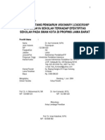 Studi Tentang Pengaruh Visionary Leadership Dan Budaya Sekolah Terhadap Efektifitas Sekolah Pada Sman Kota Di Propinsi Jawa Barat