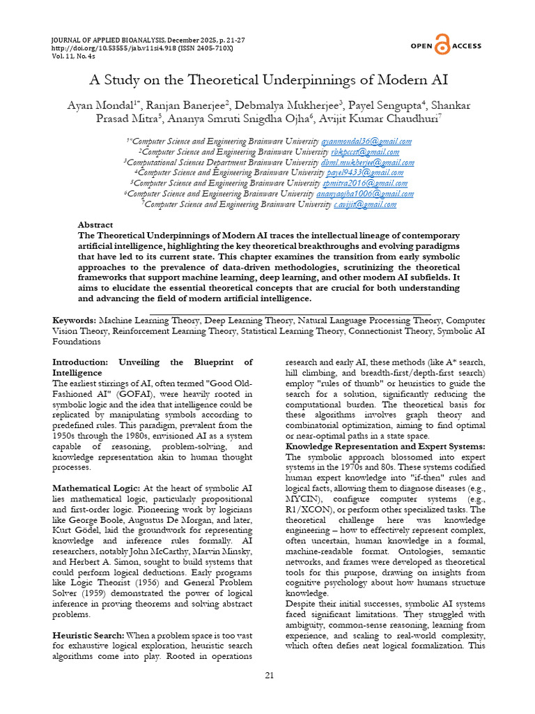 Theoretical Foundations of Modern AI | PDF | Artificial Intelligence ...