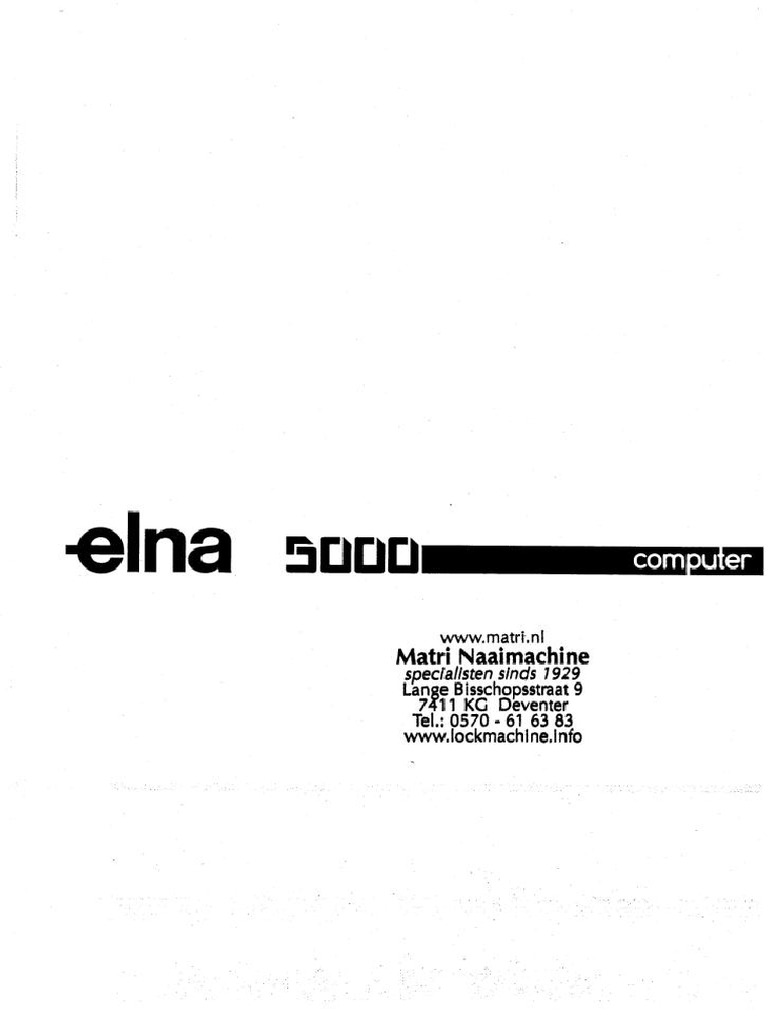 Eln 5000 Computer NL FR | PDF