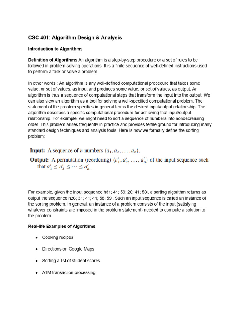 Introduction to Algorithm Design | PDF | Time Complexity | Recurrence ...