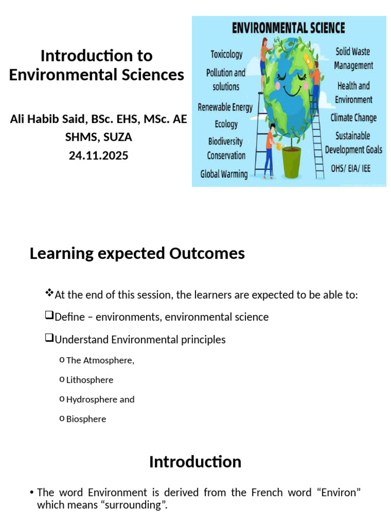 Introduction to Environmental Sciences | PDF | Natural Environment ...