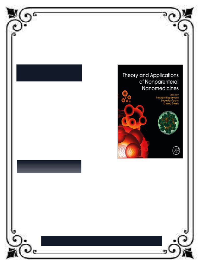 Theory and Applications of Nonparenteral Nanomedicines 1st Edition ...