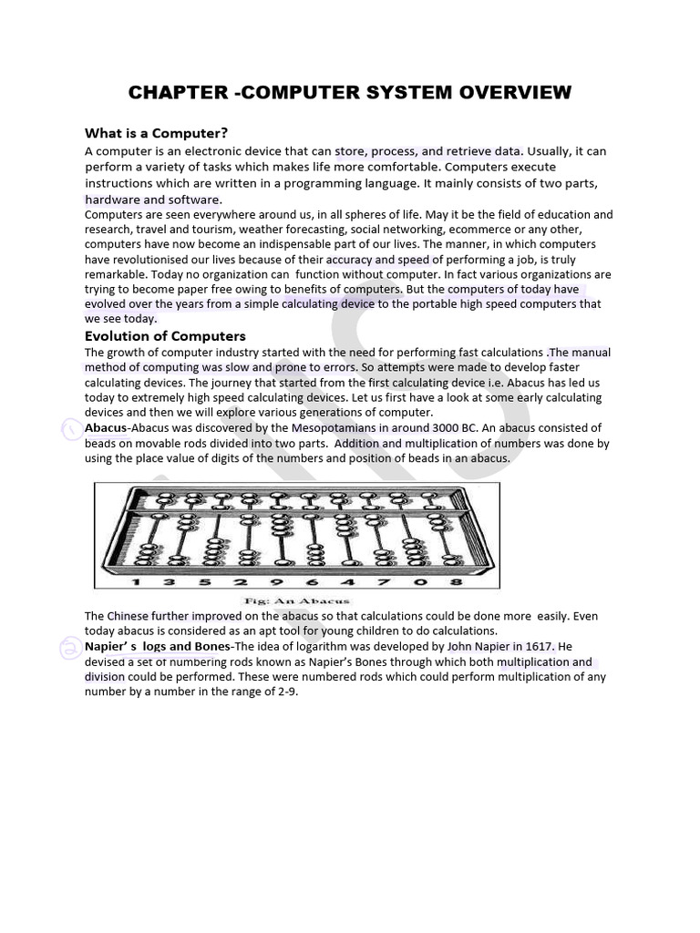 Computer Systems: Overview & Evolution | PDF | Computer Virus ...