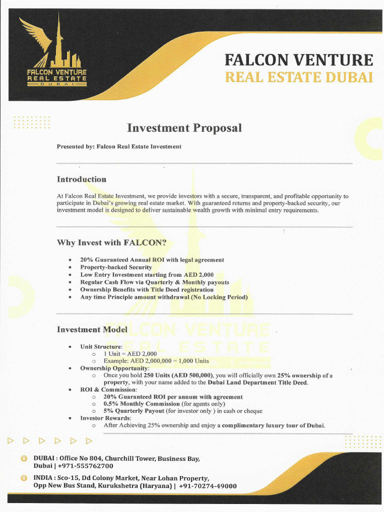 Falcon Investment Proposal | PDF