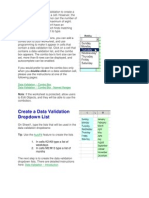 You Can Use Excel Data Validation To Create A Dropdown List of Options in A Cel1