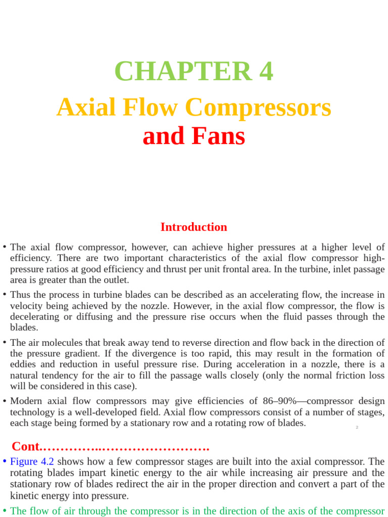 Axial Flow Compressors Overview | PDF | Turbine | Mechanics