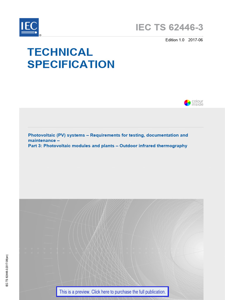 IEC TS 62446-3: PV Module Thermography | PDF | International ...
