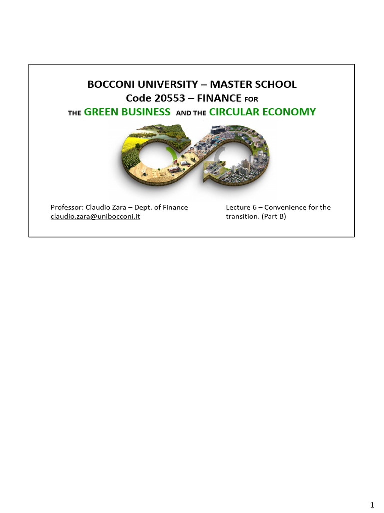 Circular Economy (Lecture 6B) | PDF | Sustainable Business | Externality