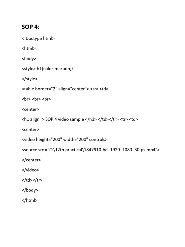 Sop 4 | PDF