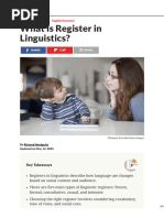 Types of Register in English Writing | PDF | Linguistics | Human ...