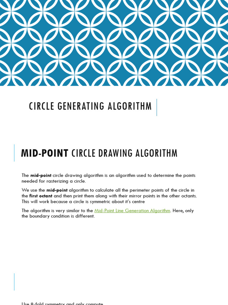 Circle Drawing | PDF | Mathematical Logic | Computer Programming