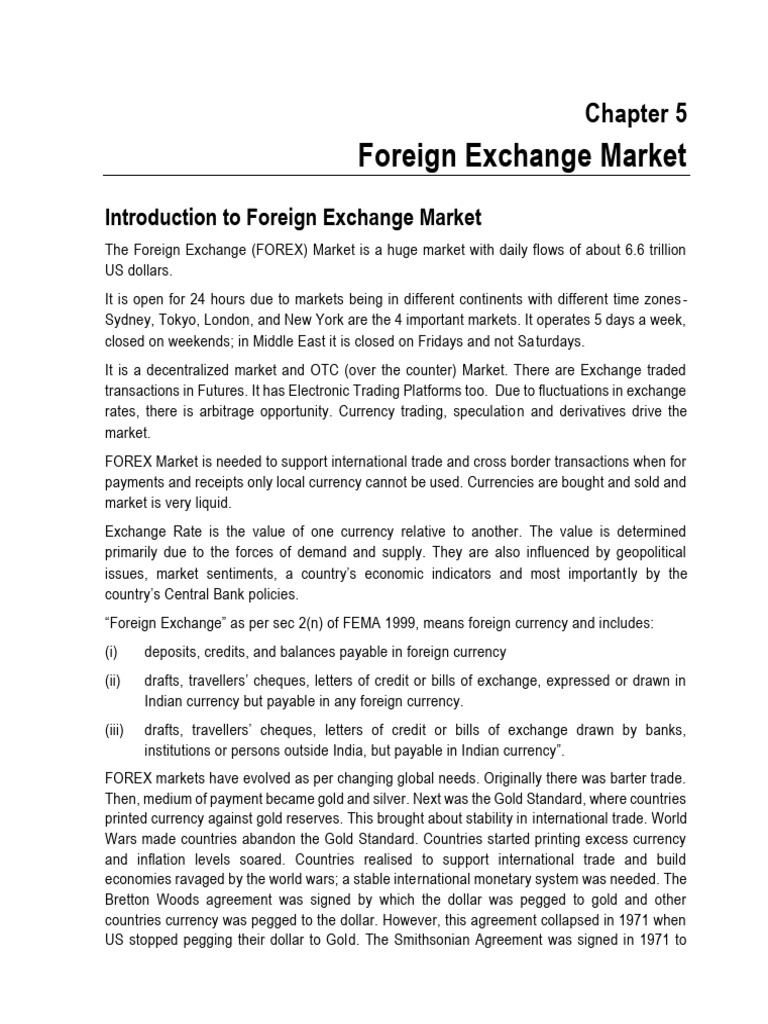 Overview of the Foreign Exchange Market | PDF | Foreign Exchange Market ...