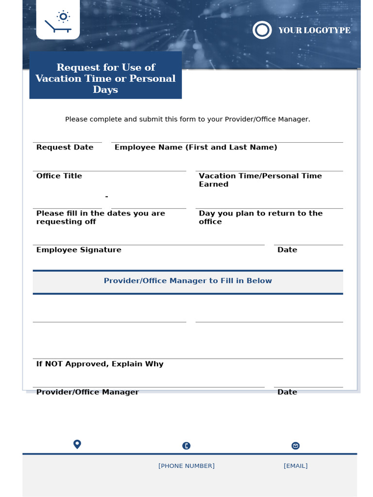 Vacation and Personal Day Request Form | PDF
