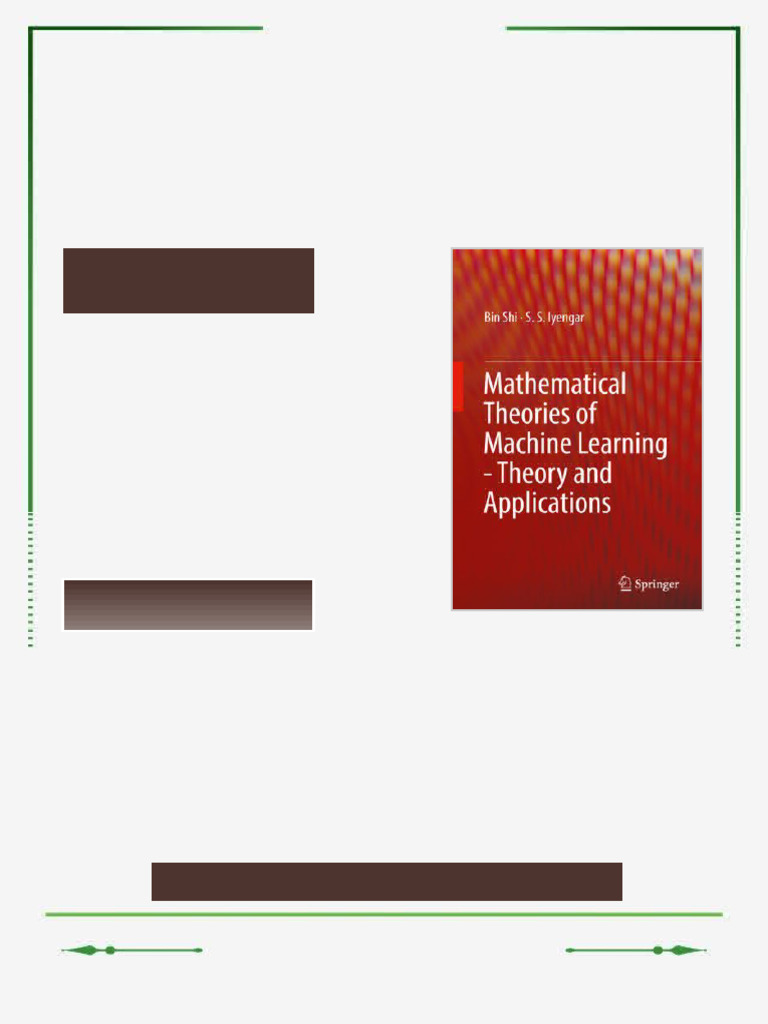 Mathematical Theories of Machine Learning - Theory and Applications Bin ...