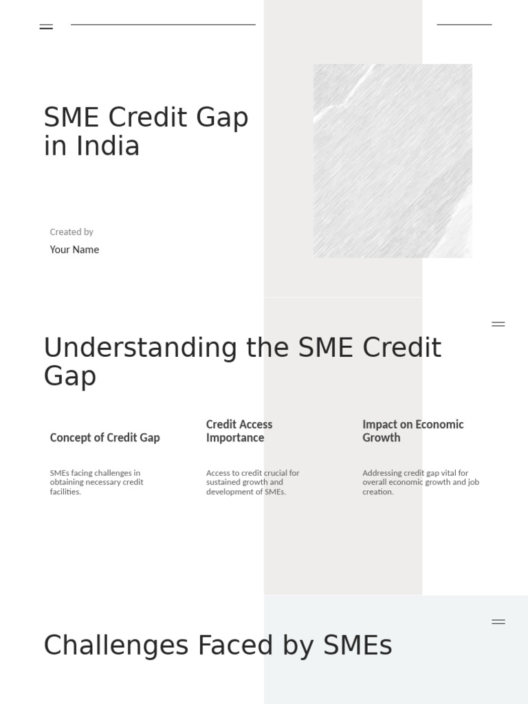 SME Credit Gap in India | PDF | Credit | Finance & Money Management