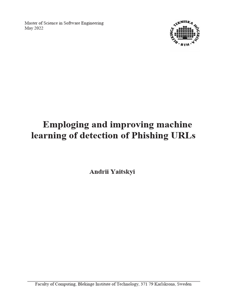 Enhancing Phishing URL Detection with ML | PDF | Phishing | Domain Name