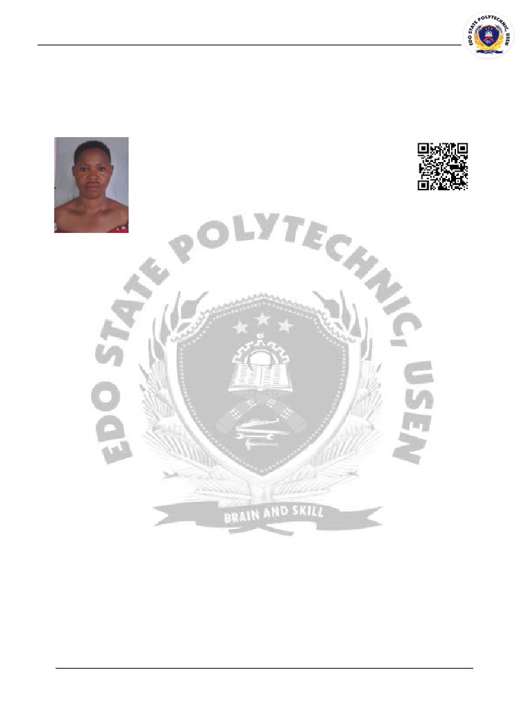 Edo State Polytechnic Admission Letter | PDF
