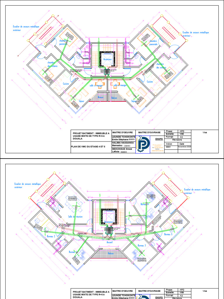 Plan VMC Immeuble R+5 Douala | PDF