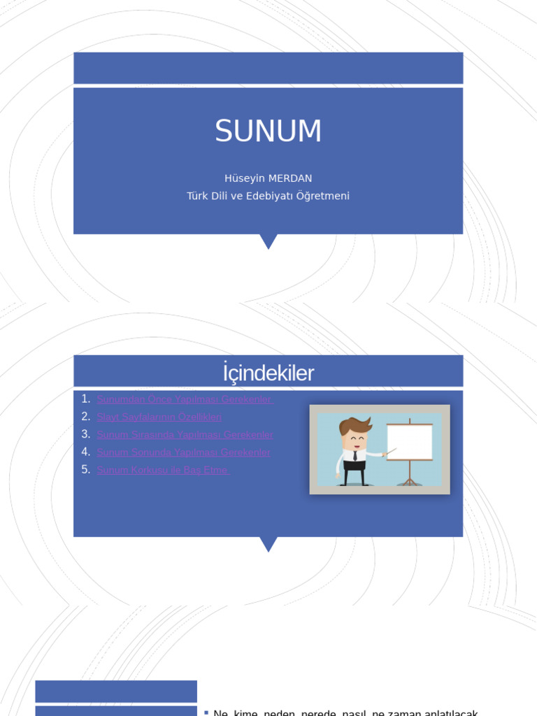 Sunumda Dikkat Edilecek Hususlar | PDF