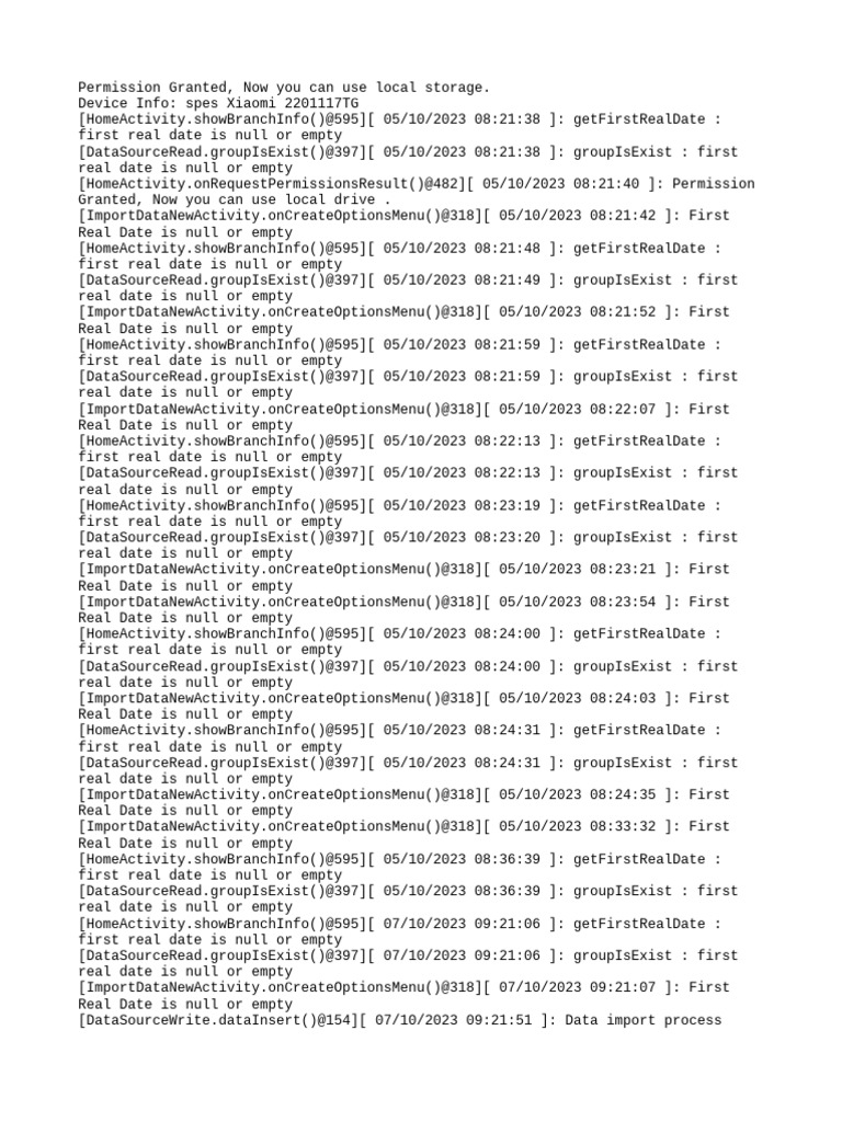Local Storage Permission Logs | PDF | Data Management | Computer Data