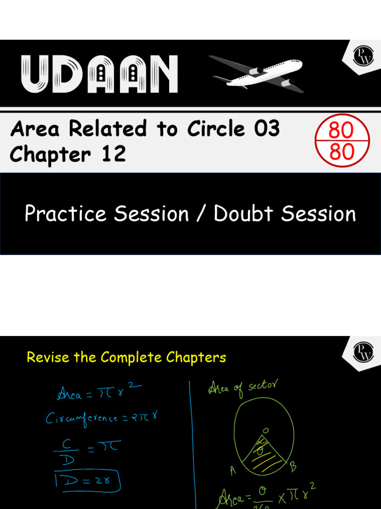 Area Related To Circle 03: Practice Session / Doubt Session | PDF ...