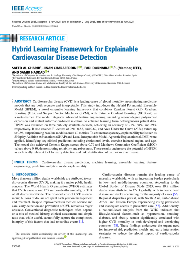 Hybrid Model for Cardiovascular Detection | PDF | Support Vector ...