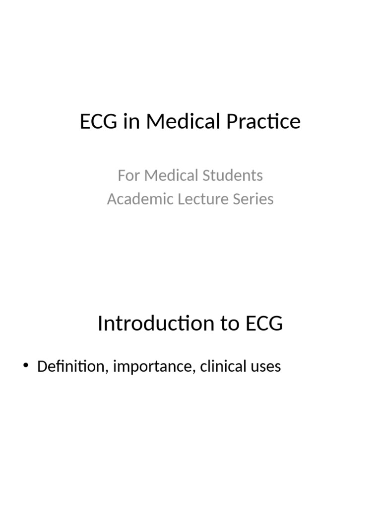 ECG Essentials for Medical Students | PDF | Electrocardiography ...