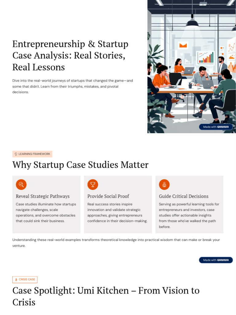 Startup Case Studies: Real Lessons Learned | PDF | Entrepreneurship ...