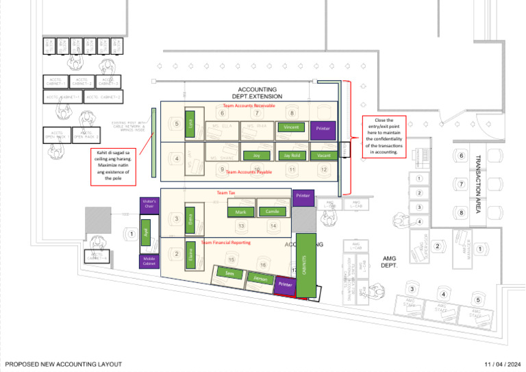 23RD FLOOR OFFICE (Proposed New Accounting Layout) Comments | PDF