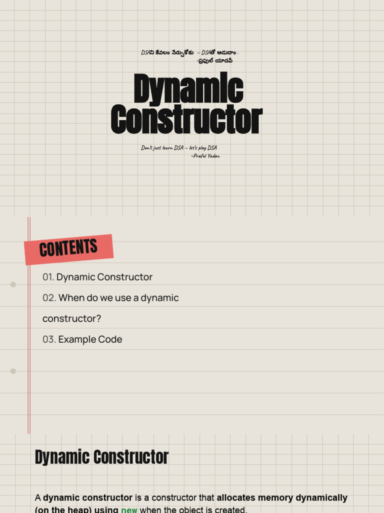 Dynamic Constructor | PDF