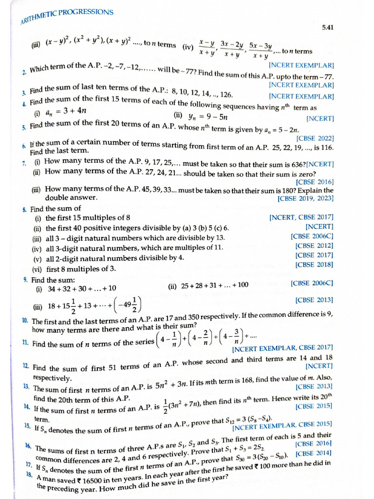 Practice Questions of Maths AP | PDF