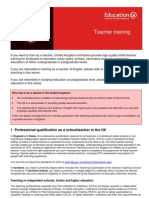 Learning Infosheets Teacher Training