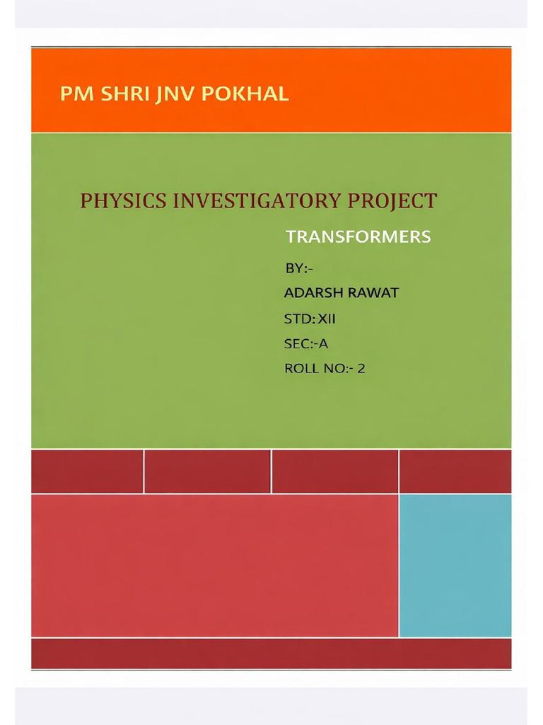 physics project file | PDF | Transformer | Inductor
