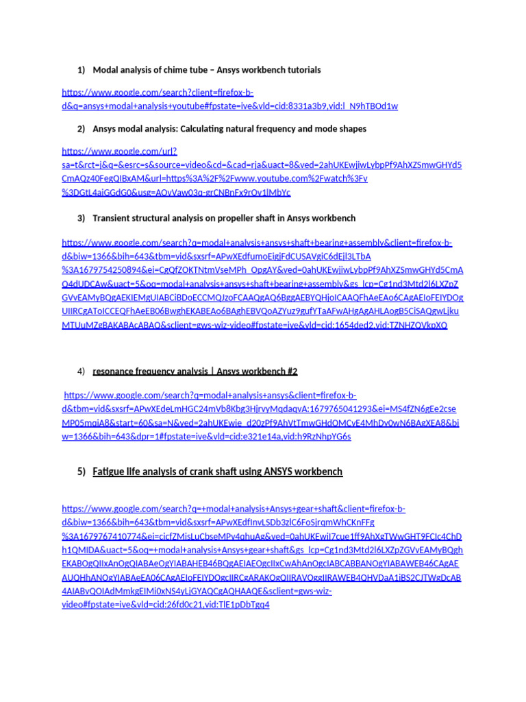 Modal Analysis Tutorials | PDF