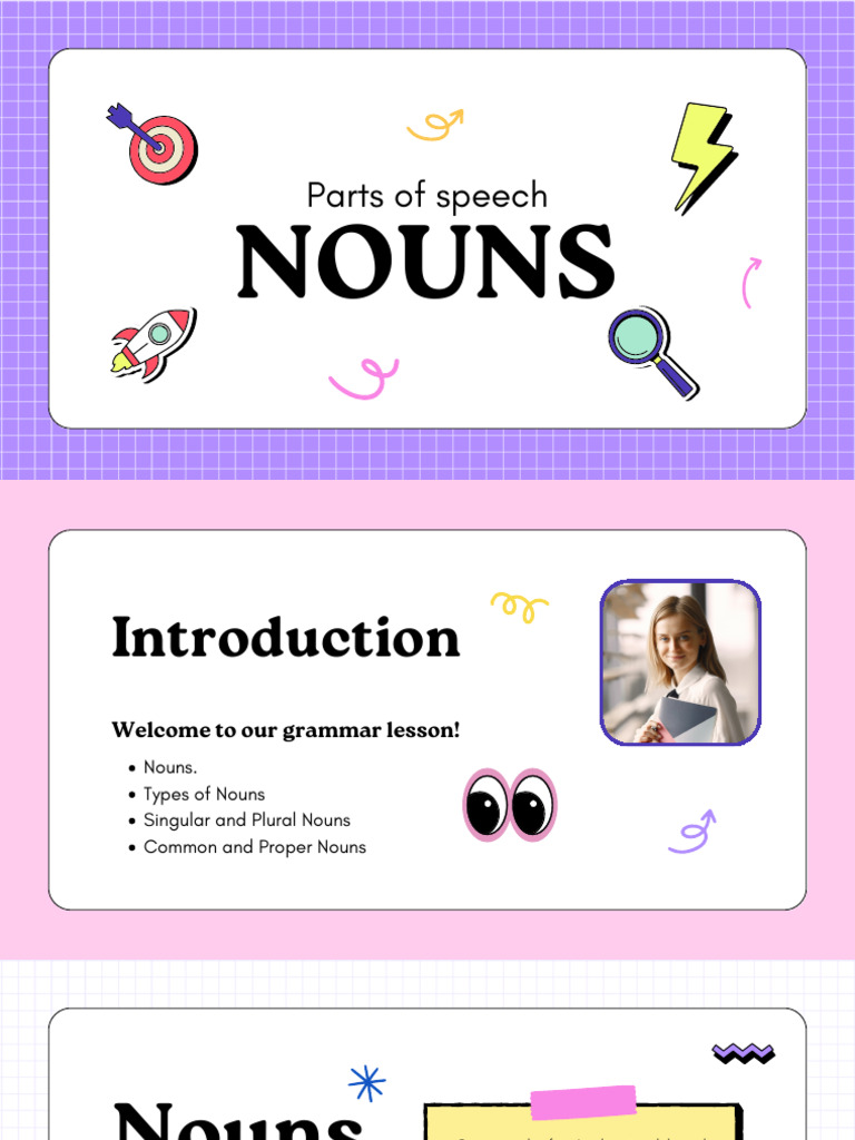 Parts of Speech Nouns Presentation | PDF | Noun | Plural