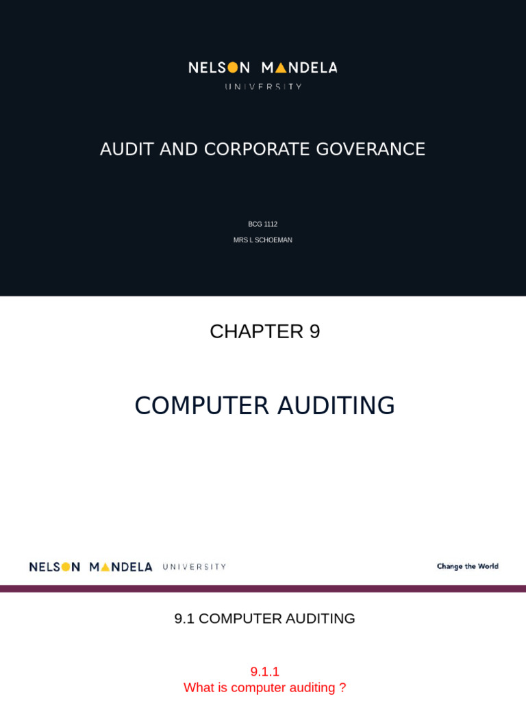 Computer Auditing and Internal Controls | PDF | Internal Control ...
