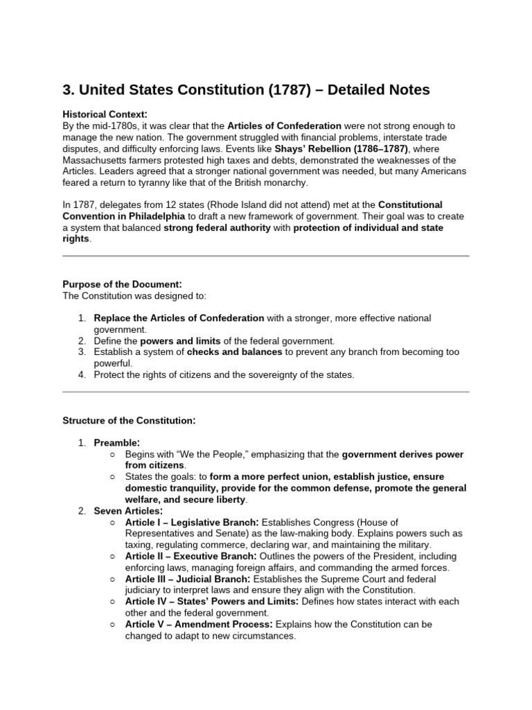 united state’s constitution | PDF | Constitution | American Political ...