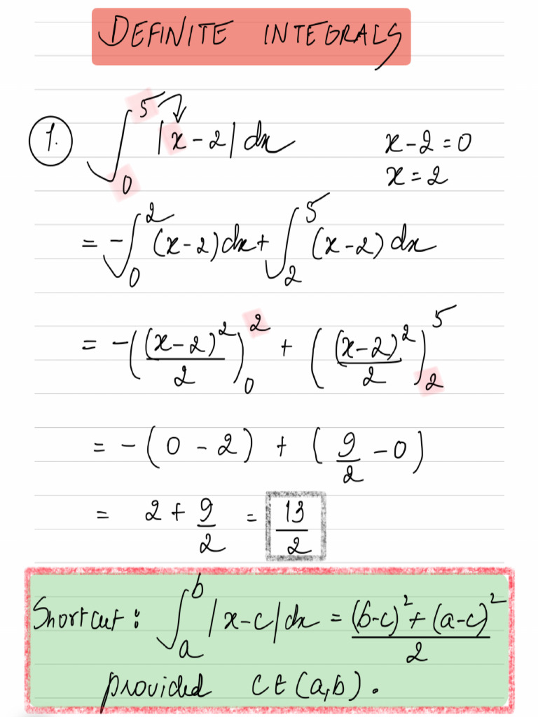 Definite Integrals (Cbse 2025) | PDF